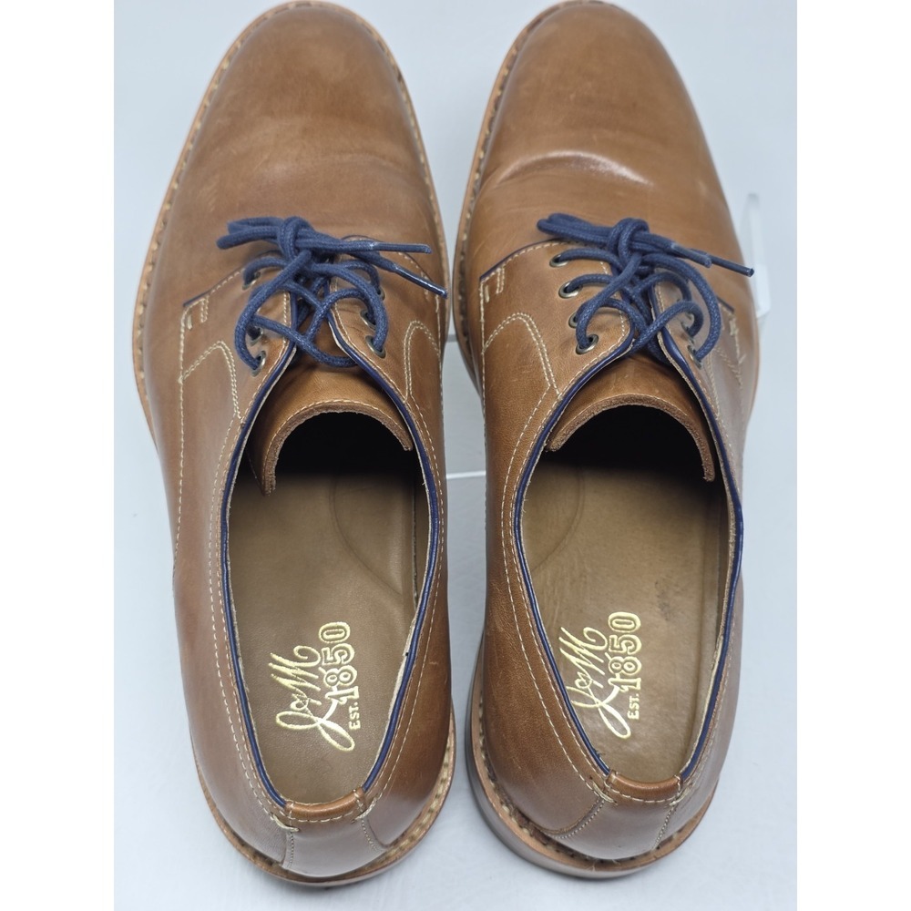 Johnston & Murphy Shoes Mens Size 10.5M Brown Leather Plain Toe Derby 27-1180 - Picture 9 of 11